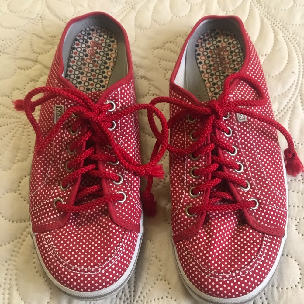 Red polka dot Keds